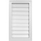 Ekena Millwork Vertical Surface Mount PVC Gable Vent: Functional, w/ 2"W x 1-1/2"P Brickmould Frame, 16"W x 28"H GVPVE16X2802SF - alternate 1